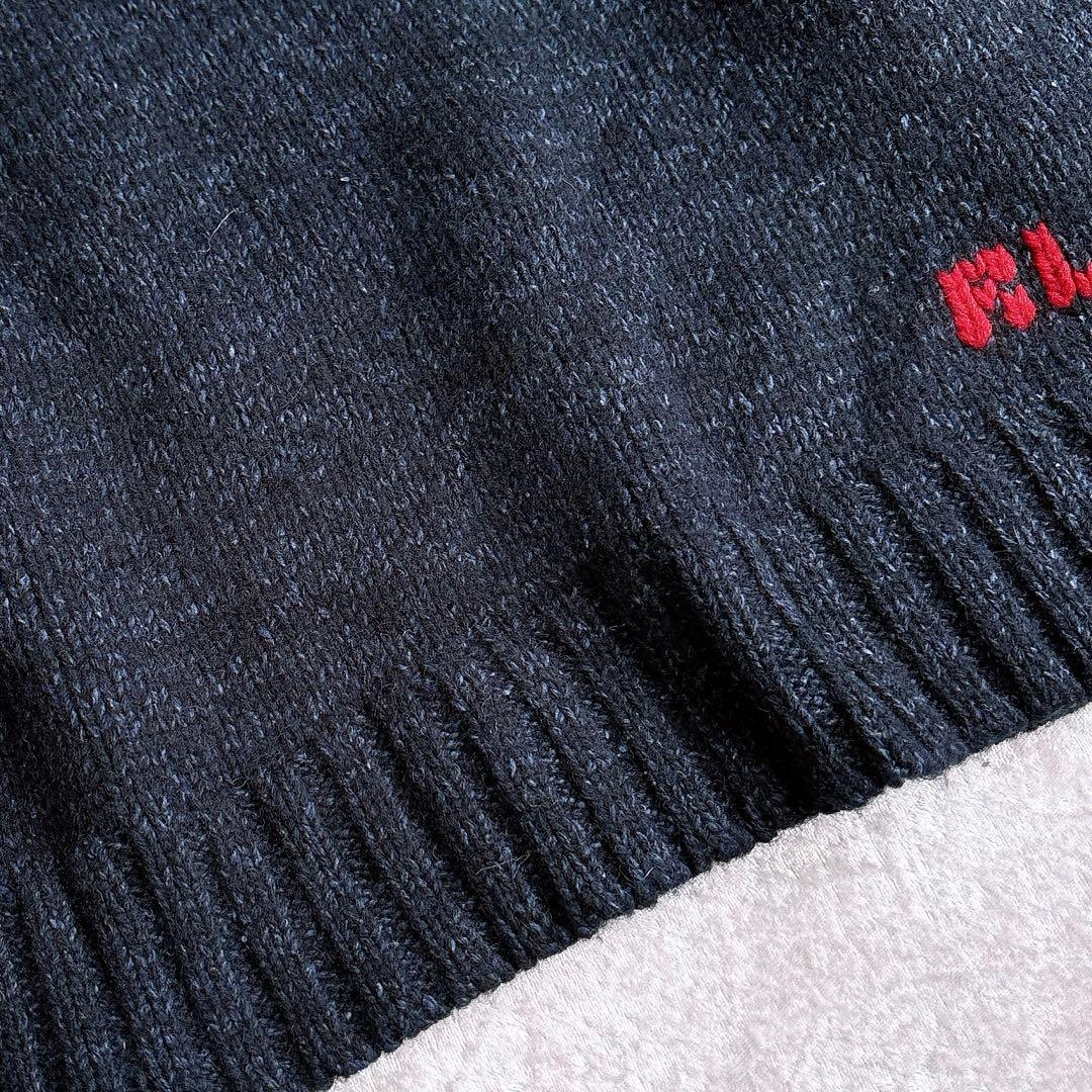 美品♡ラルフローレン　ハイネックニット　星　スター　シルク混　紺　L　大人気✨