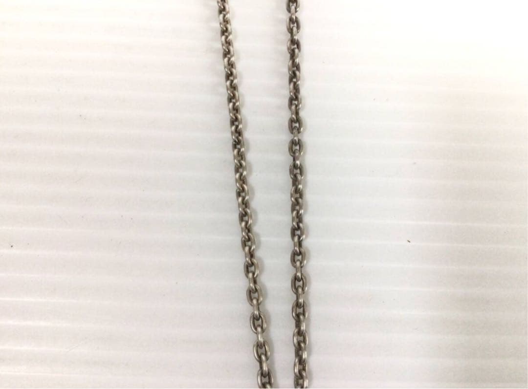 Y969 GUCCI ネックレス Gプレート シルバーAg925 ボールチェーン