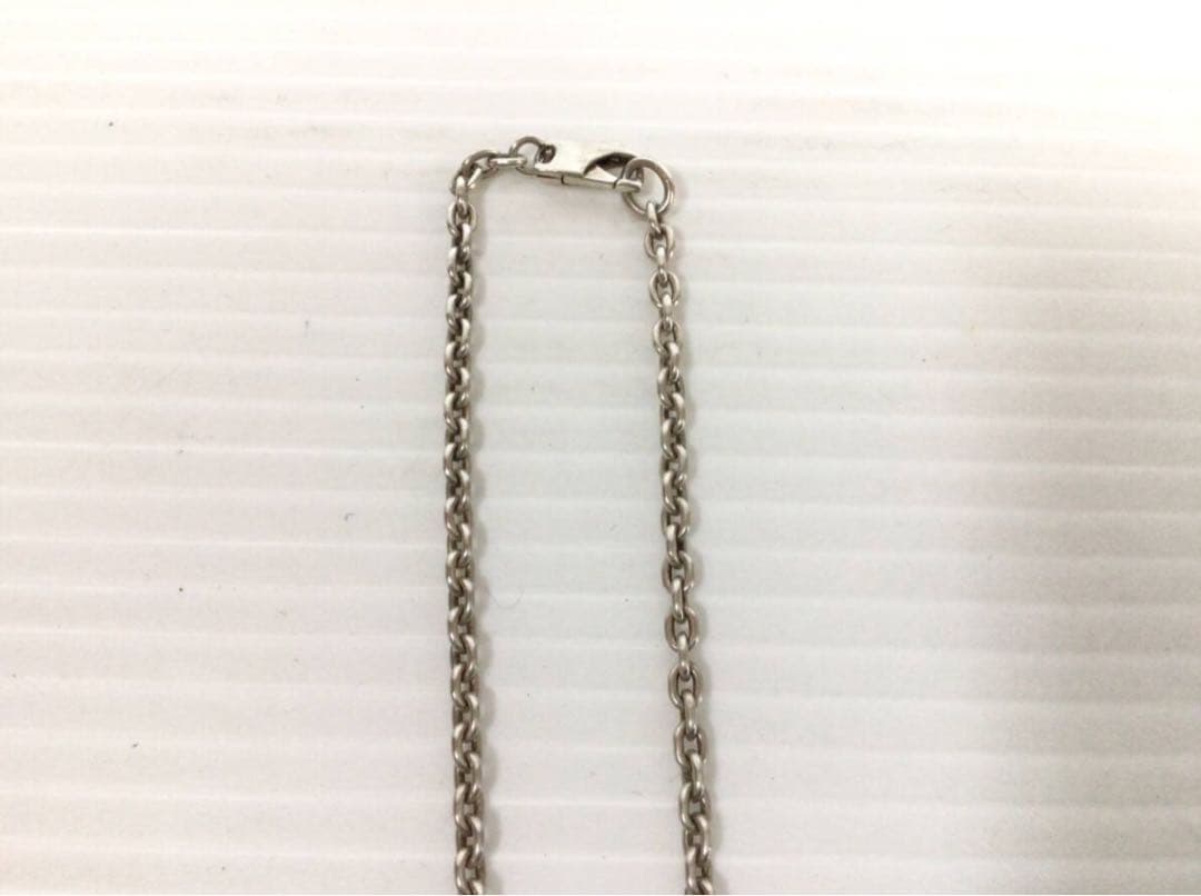 Y969 GUCCI ネックレス Gプレート シルバーAg925 ボールチェーン