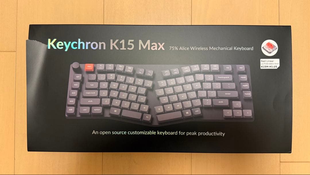 【1/7まで値引】Keychron K15 Max 75% Aliceレイアウト