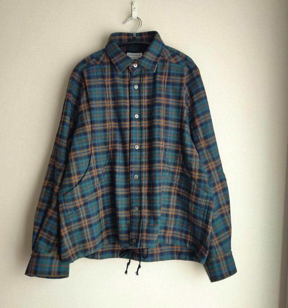 美品メゾンスペシャル カーブポケットシャツブルゾン NVY サイズ2