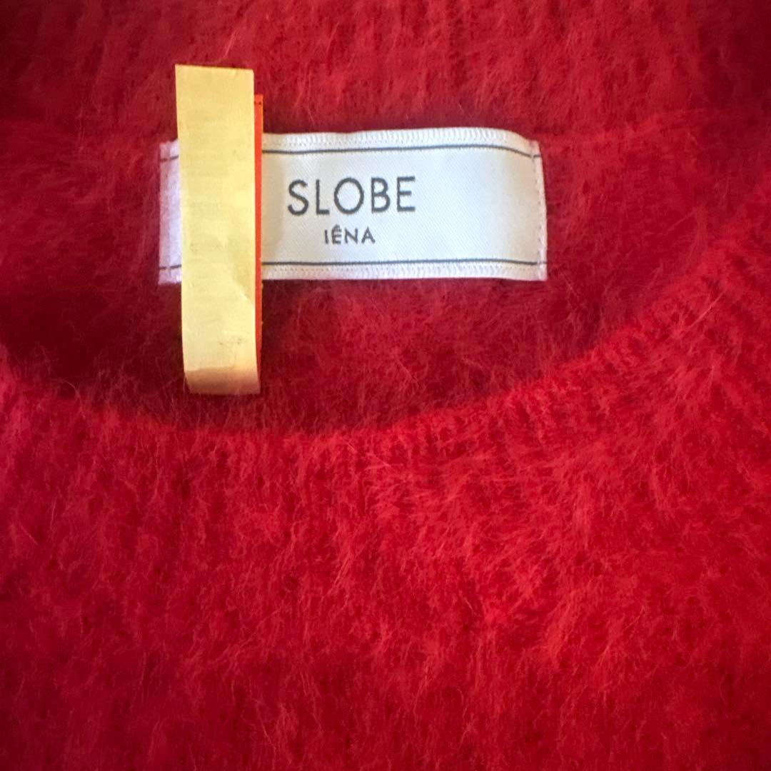 SLOBE iENA レッド 長袖ニットセーター