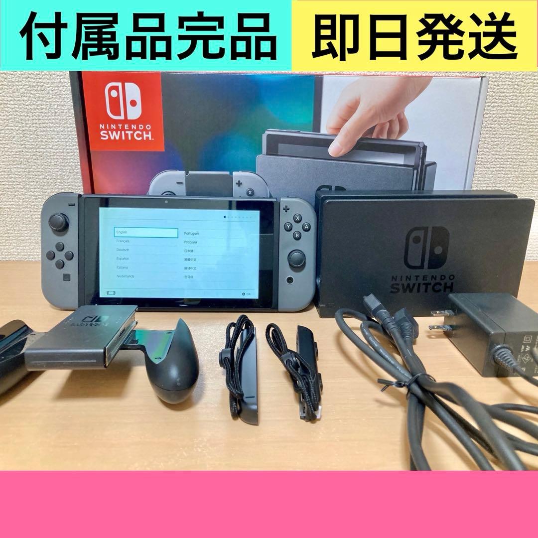 ⭐️【即日配送】Nintendo Switch 本体 グレー+付属品+液晶フィルム