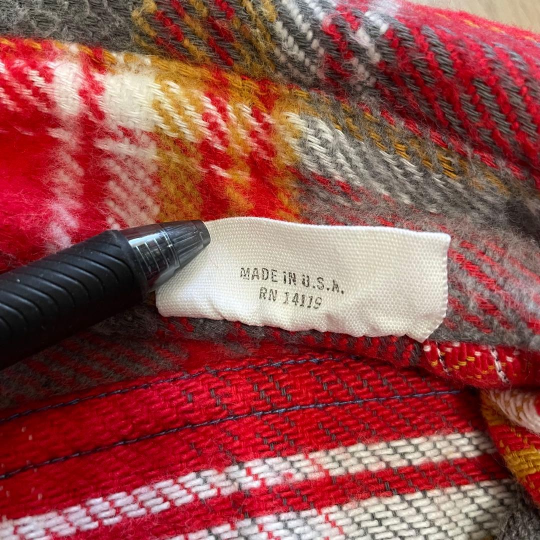 60s 70s 好配色 ELY ヘビーネルシャツ USA製 ヴィンテージ