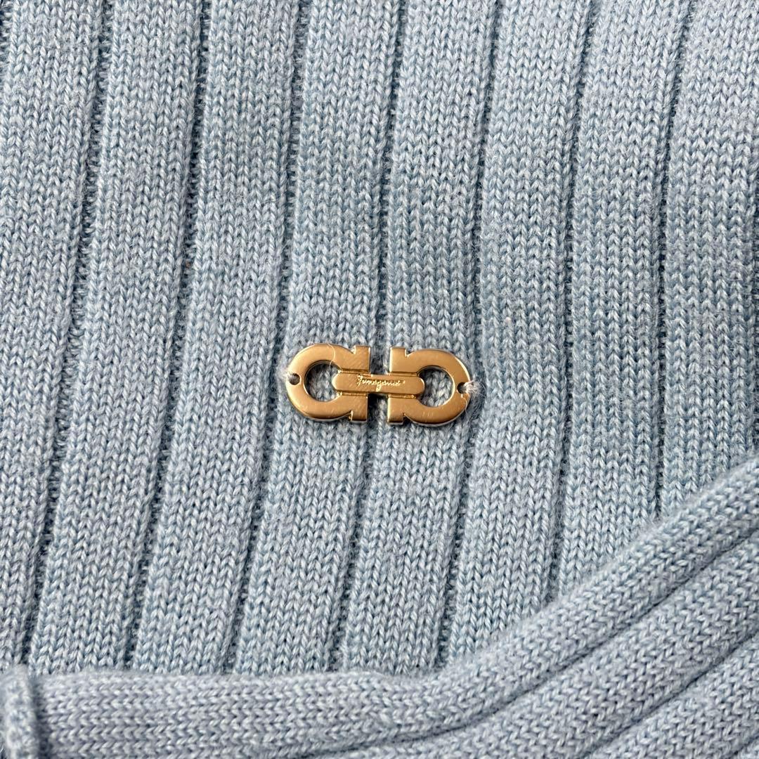 サルヴァトーレフェラガモ ガンチーニ タートルネックケーブルニット ウール