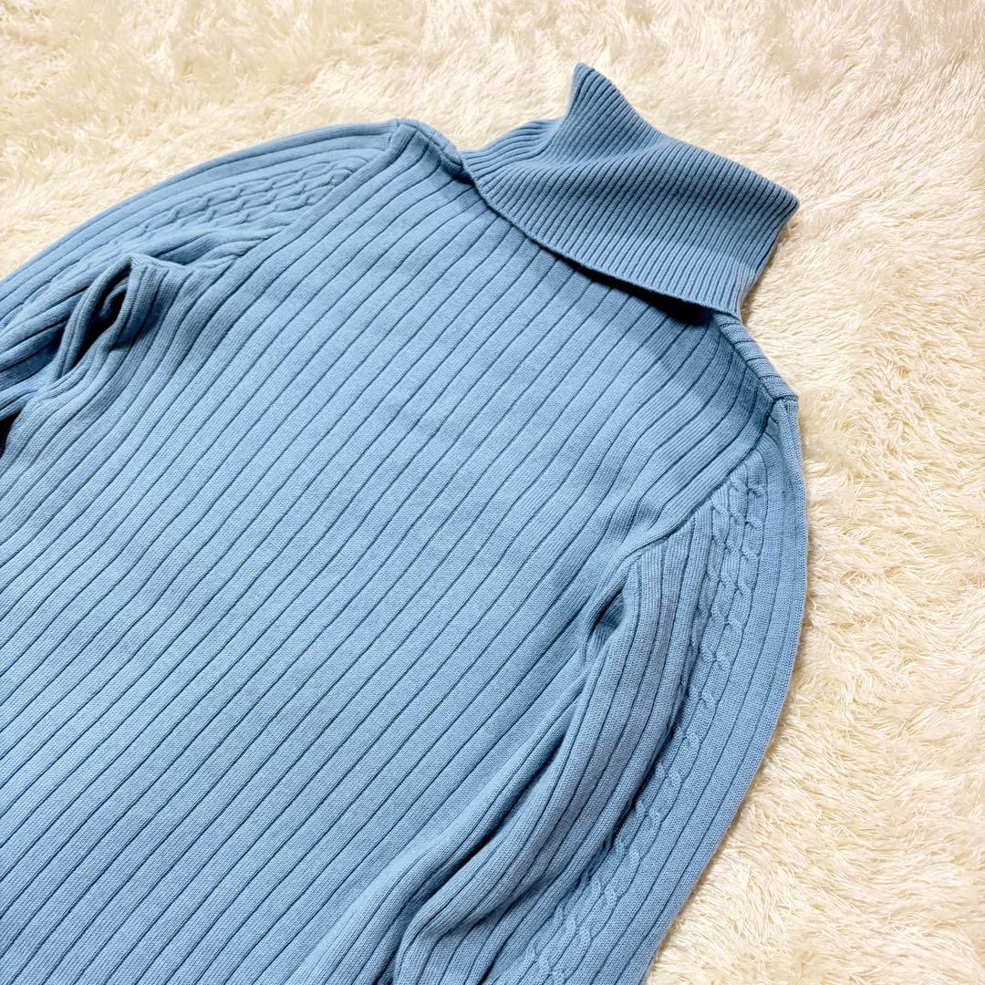 サルヴァトーレフェラガモ ガンチーニ タートルネックケーブルニット ウール