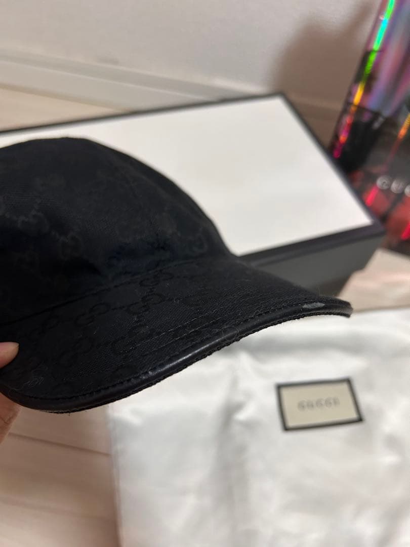 GUCCI GGパターン ベースボールキャップ ブラック