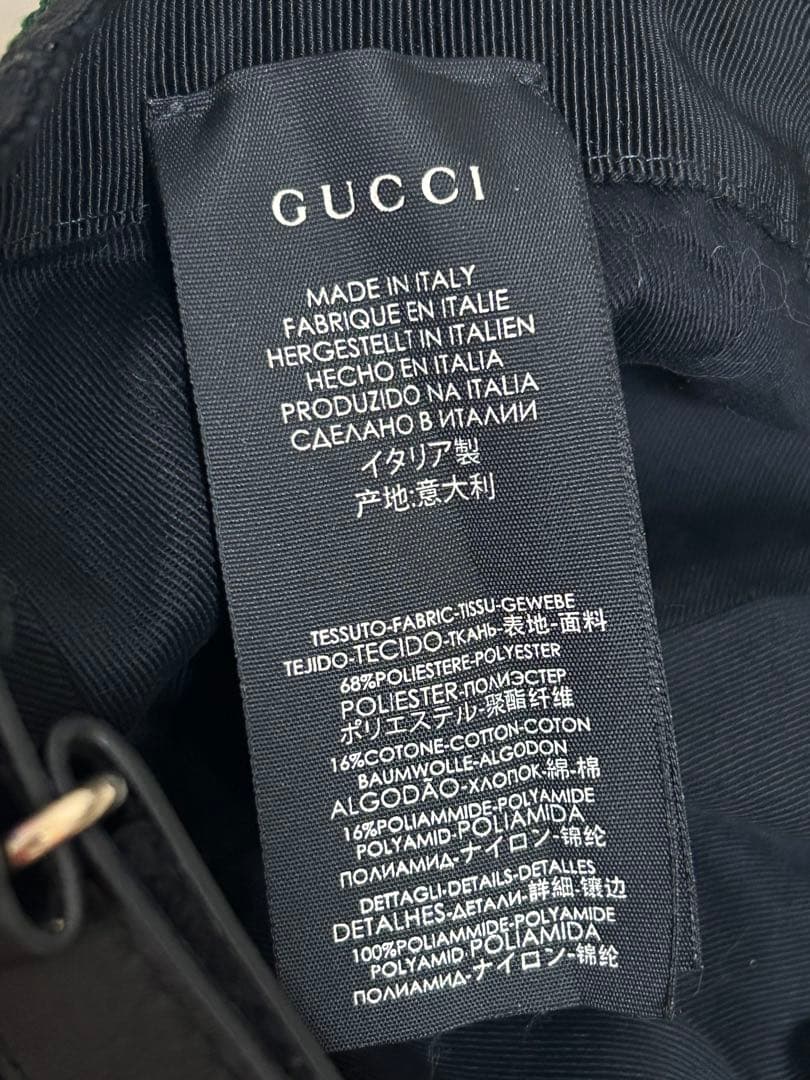 GUCCI GGパターン ベースボールキャップ ブラック