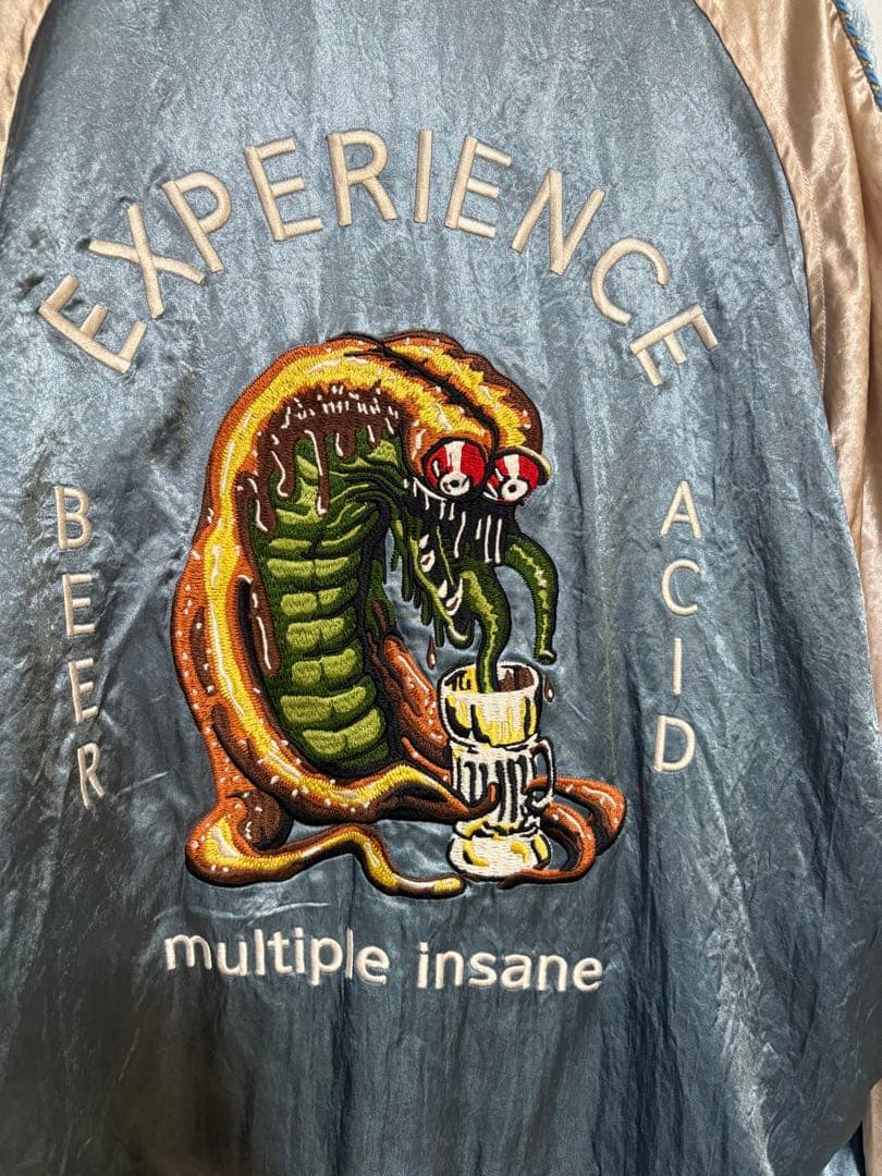 black weirdos 刺繍 スカジャン L ブラックウィドー