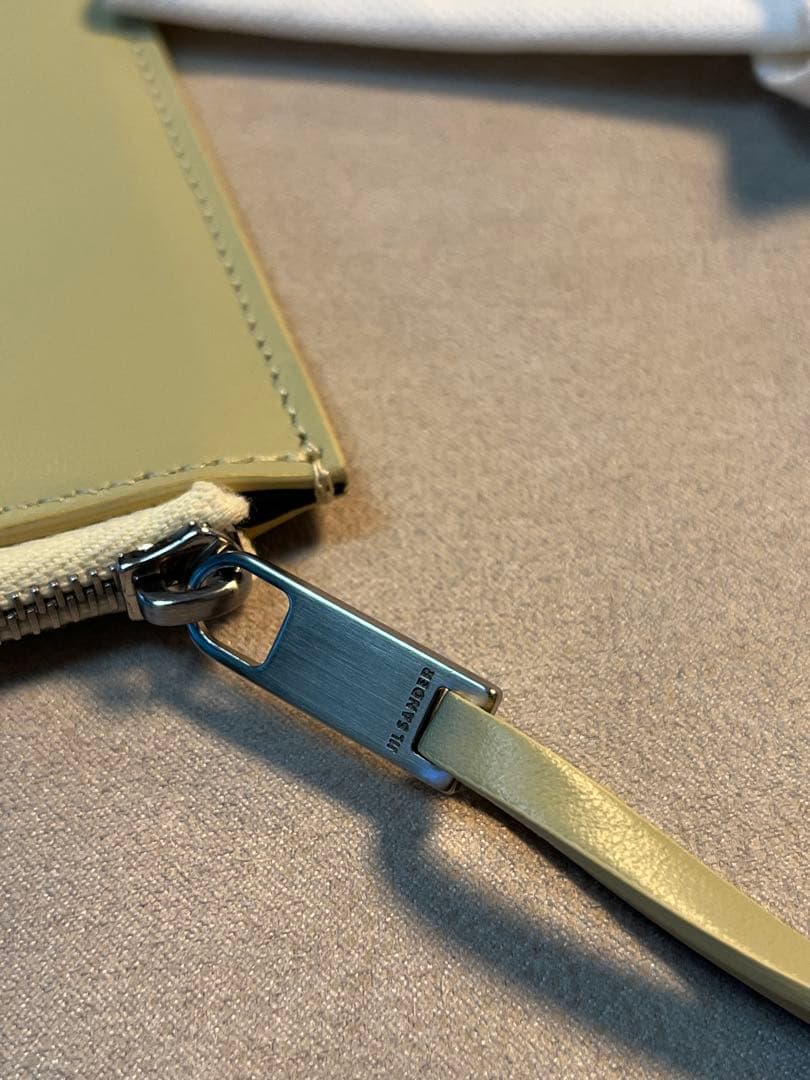 新品ジルサンダーL字型ジップレザーケース