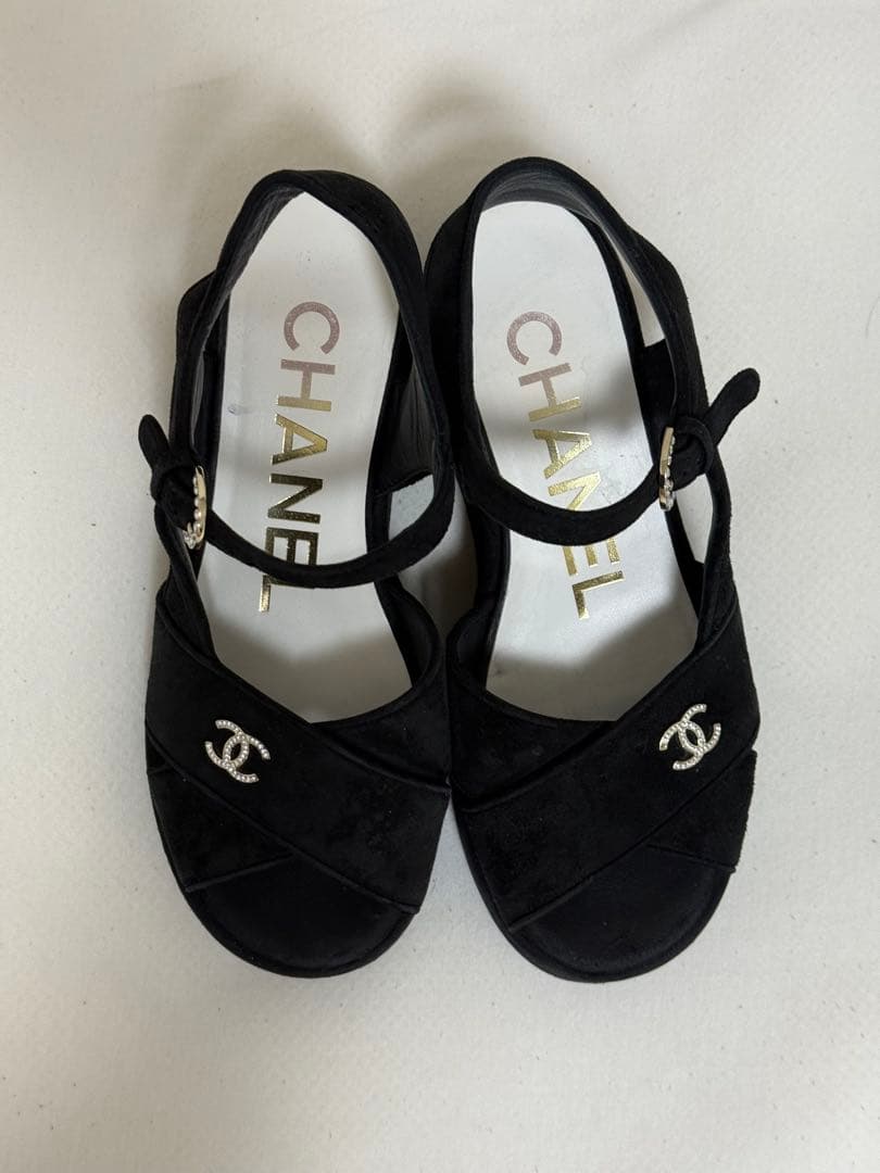 シャネル CHANEL ココマーク サンダル ウェッジソール 36C 23.5