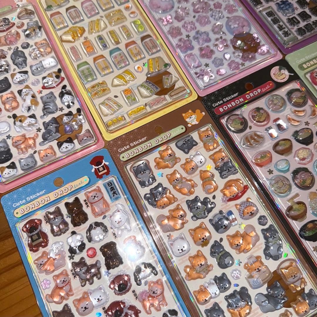 【正規品】ボンボンドロップシール　和柄新作　８種　フルセット　第二弾