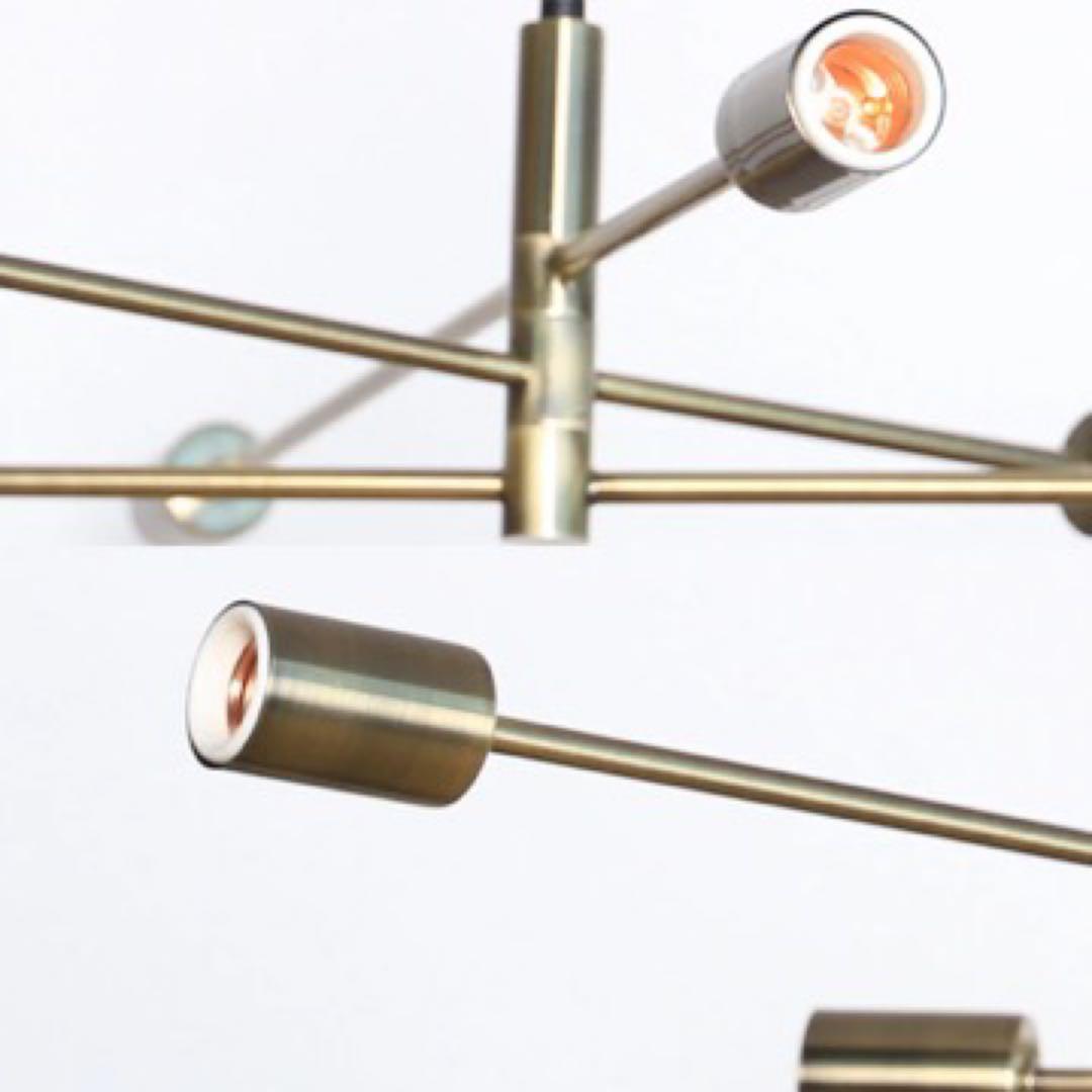 【オリンピア照明】　モダンペンダントライト 6灯 真鍮