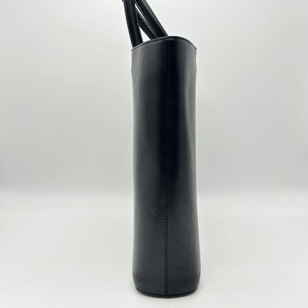 土屋鞄 ブラックヌメ カウレザー ブックトート A4可 黒 ハンドバッグ