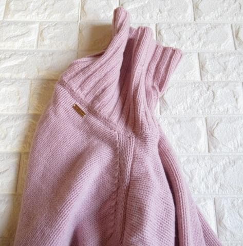 マイカアンドディール 上質 日本製 エクストラファインラムウール タートルニット