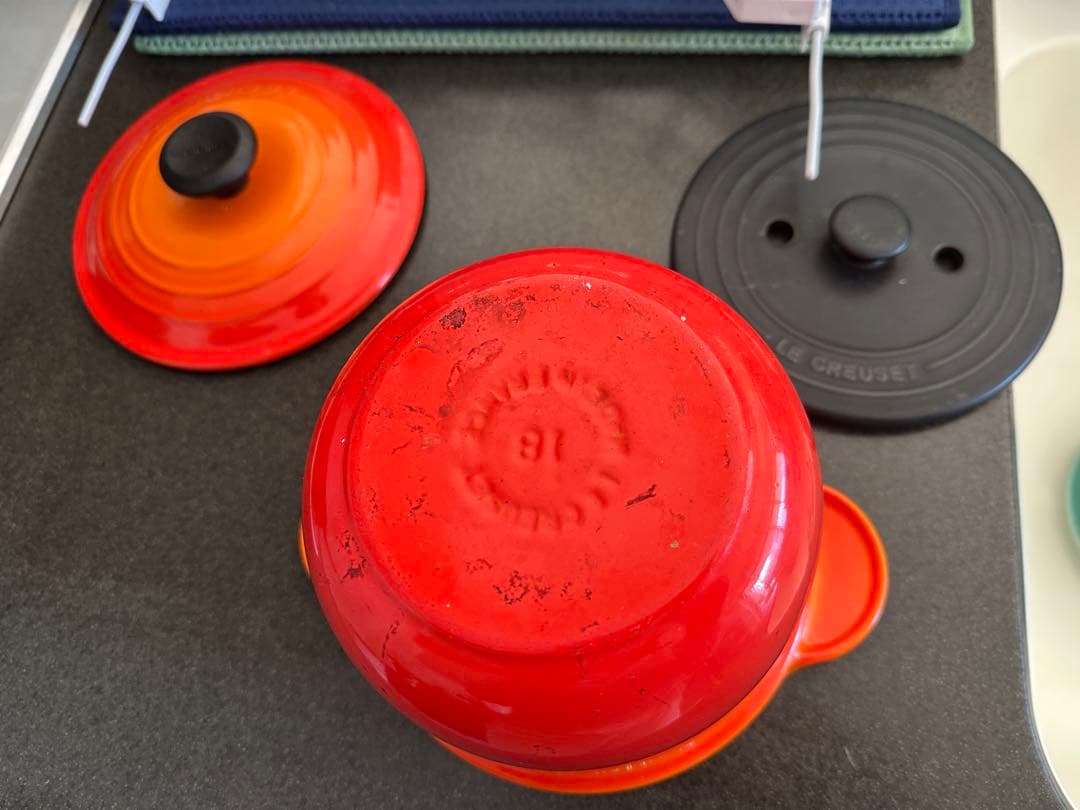 ル・クルーゼ　ココット・エブリィ 18 オレンジ　内蓋付き