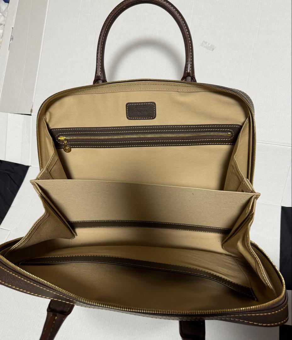 大峽製鞄 スリムオーバーナイト オールレザー ブリーフ ビジネス鞄 トープカラー