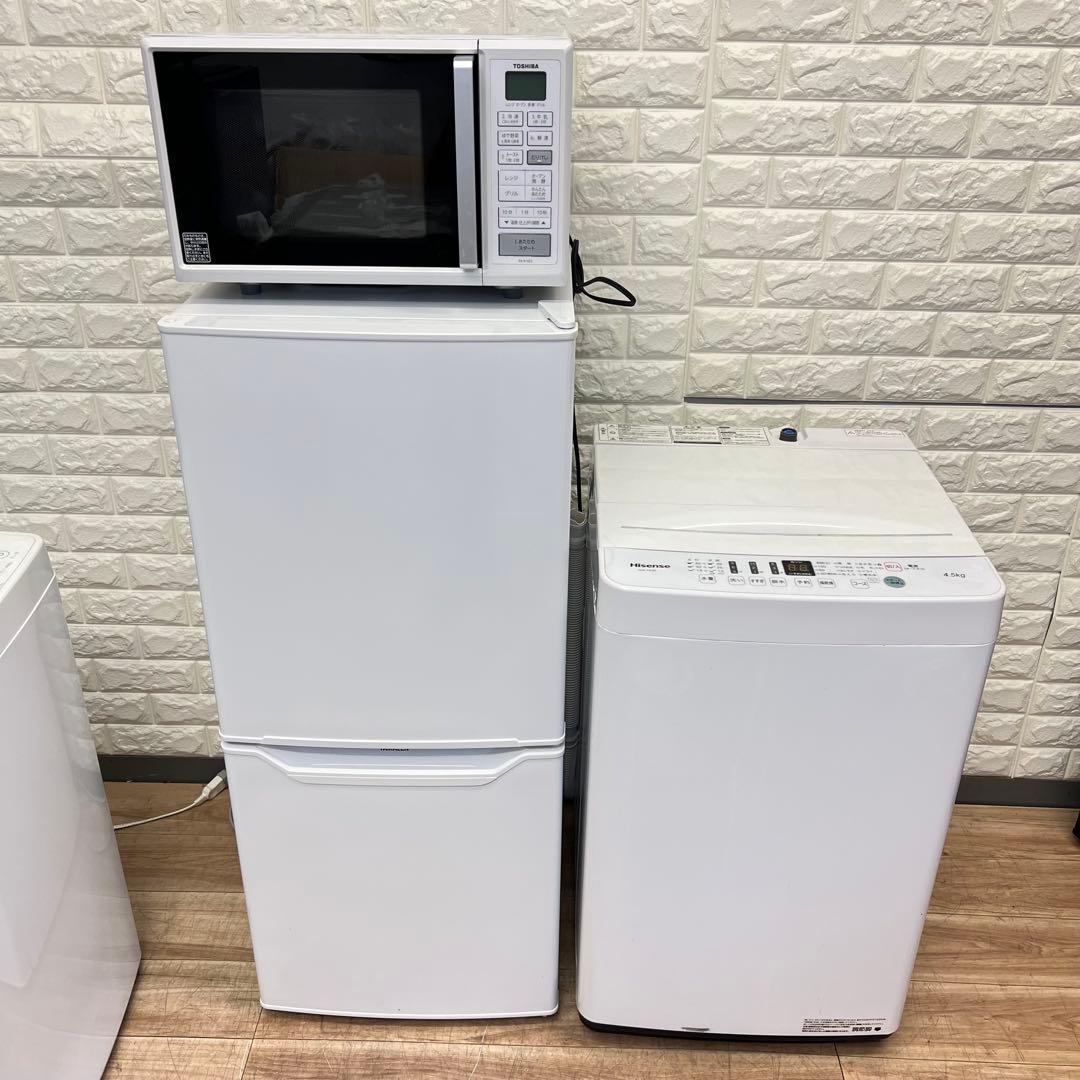 生活家電 3点セット 冷蔵庫 洗濯機分解洗浄済み　✨✨電子レンジ ‼️