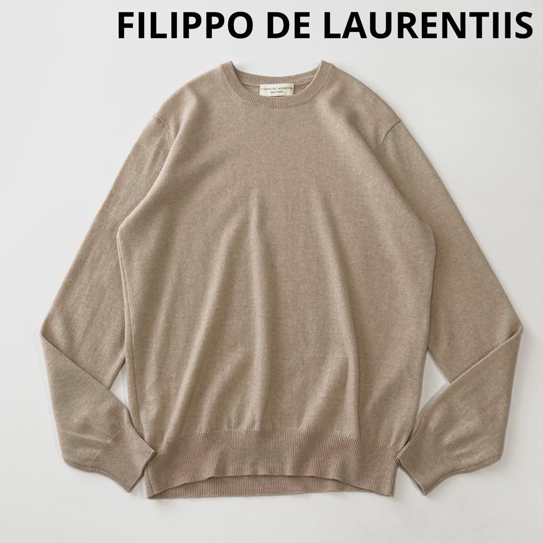 フィリッポデローレンティス カシミヤ 100% クルーネック ニット 50