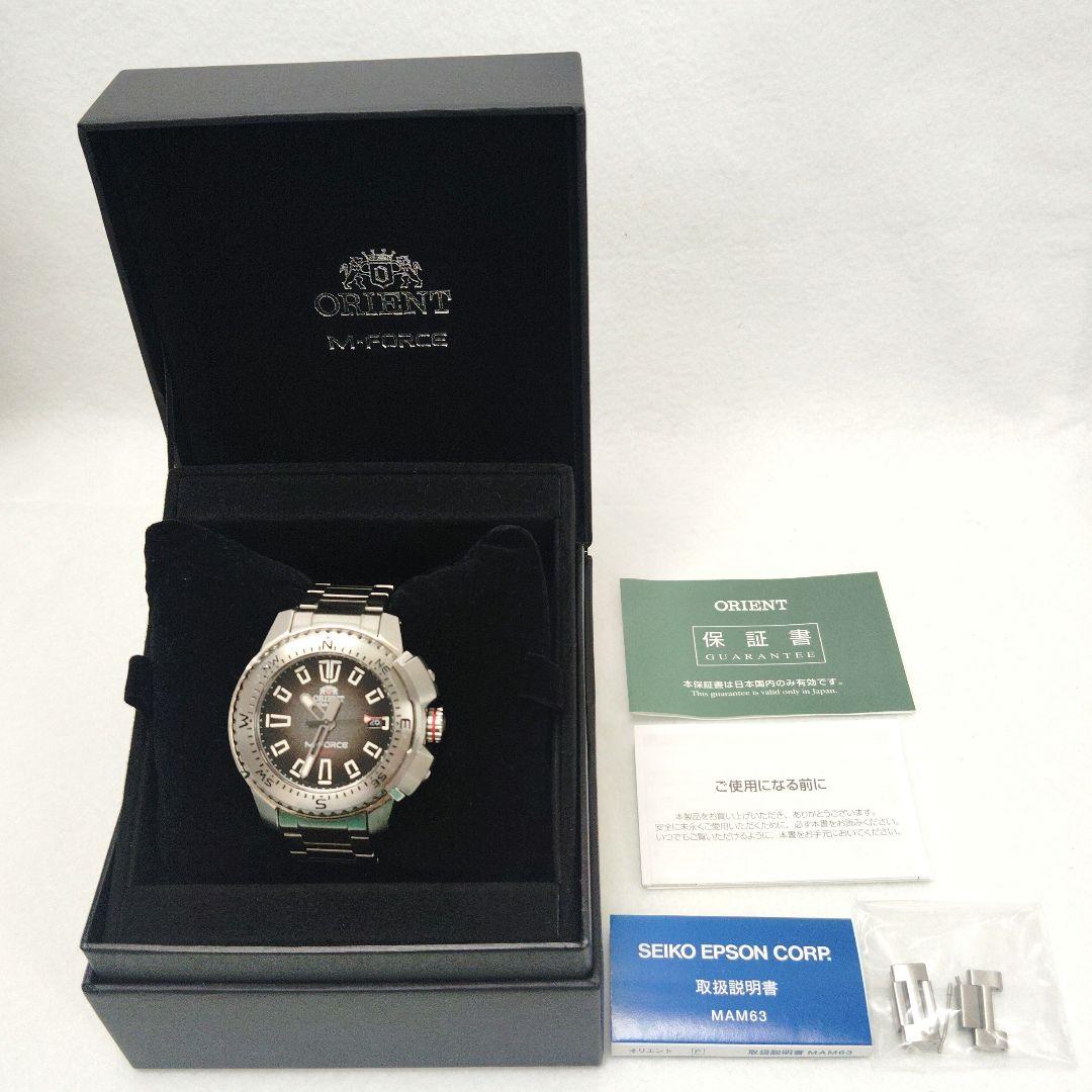 【T】美品✨ORIENT M-FORCE 20barステンレススチール ブラック