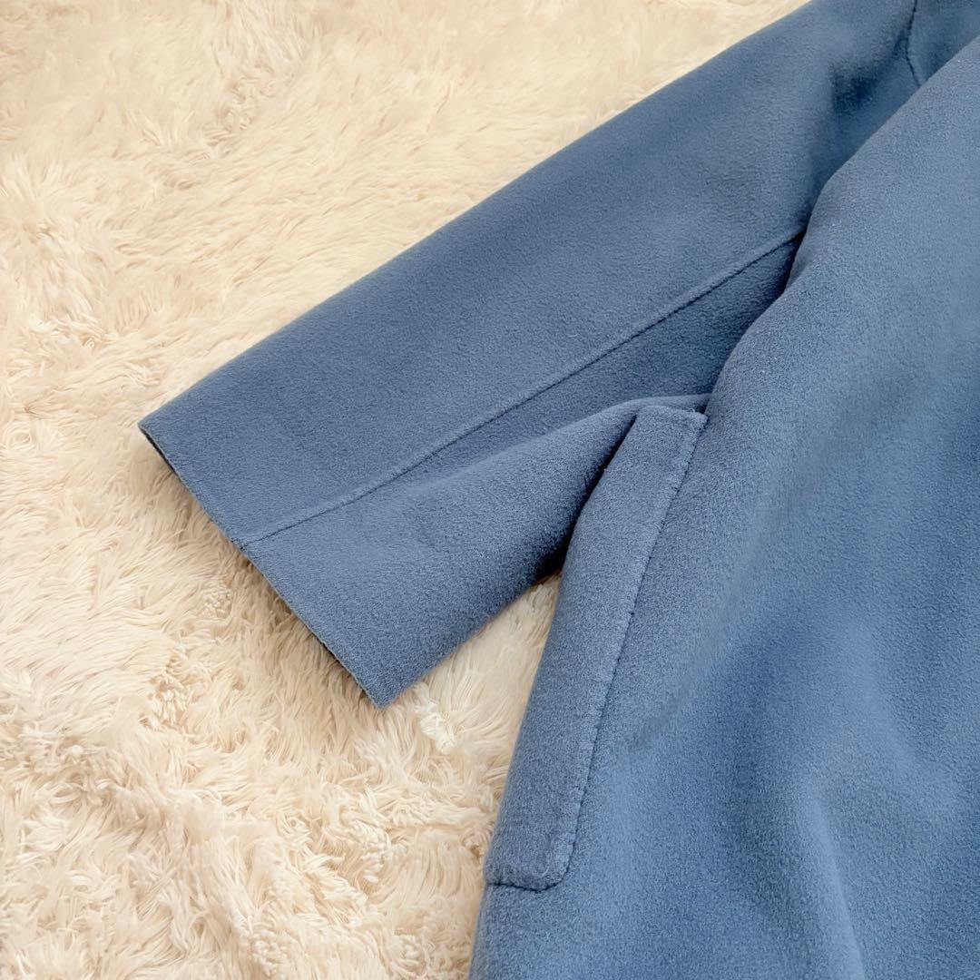 人気✨スローブイエナ HAMILTONダブルフェイスチェスターコート　ブルー