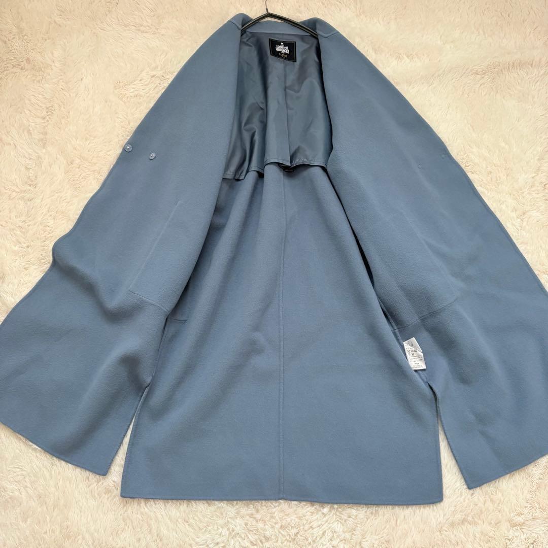 人気✨スローブイエナ HAMILTONダブルフェイスチェスターコート　ブルー