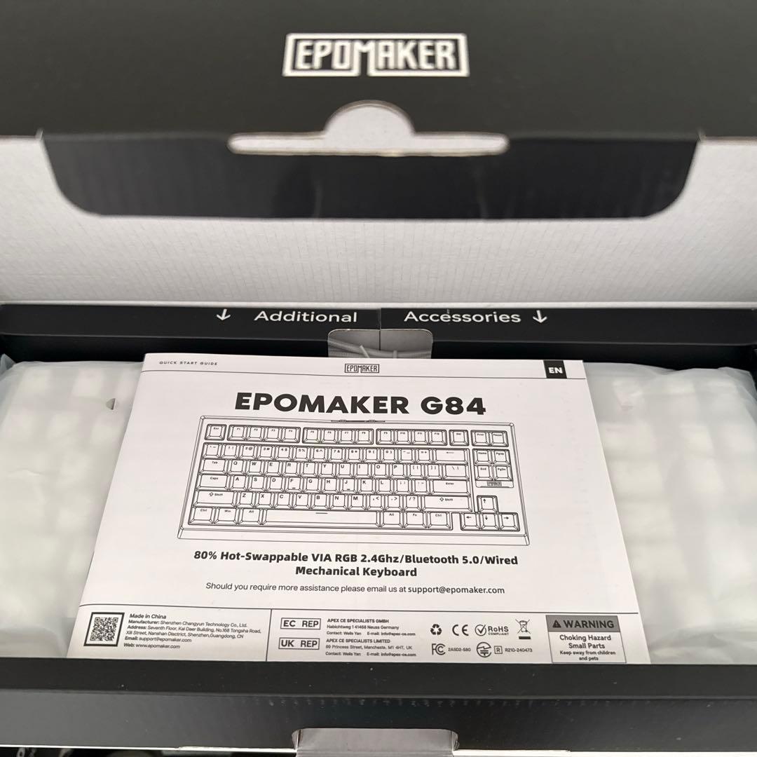 EPOMAKER G84 80% メカニカルキーボード ホワイト