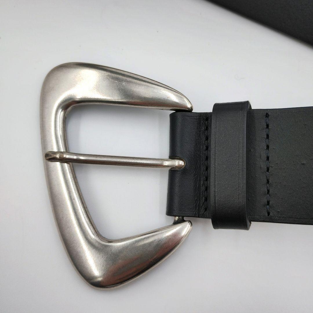 MAISON BOINET 太ベルト ブラック シルバーバックル メゾンボワネ