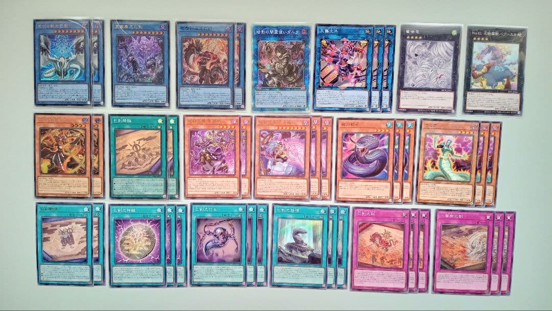 遊戯王 巳剣 爬虫類族 デッキパーツ 43枚