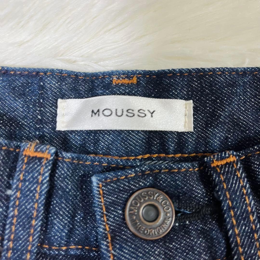 美品 MOUSSY マウジー MVS FLARE フレアデニム 濃紺 23