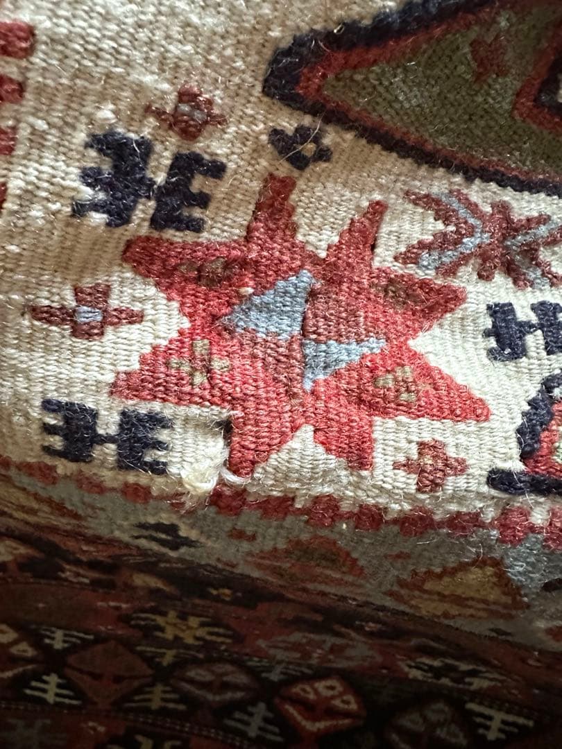 190×109 ヴィンテージラグ　手織　キリムラグ