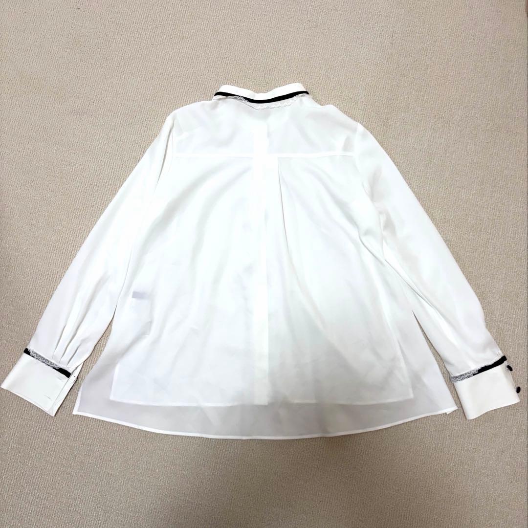 René ルネ レース付き ブラウス 38 ホワイト 5141010