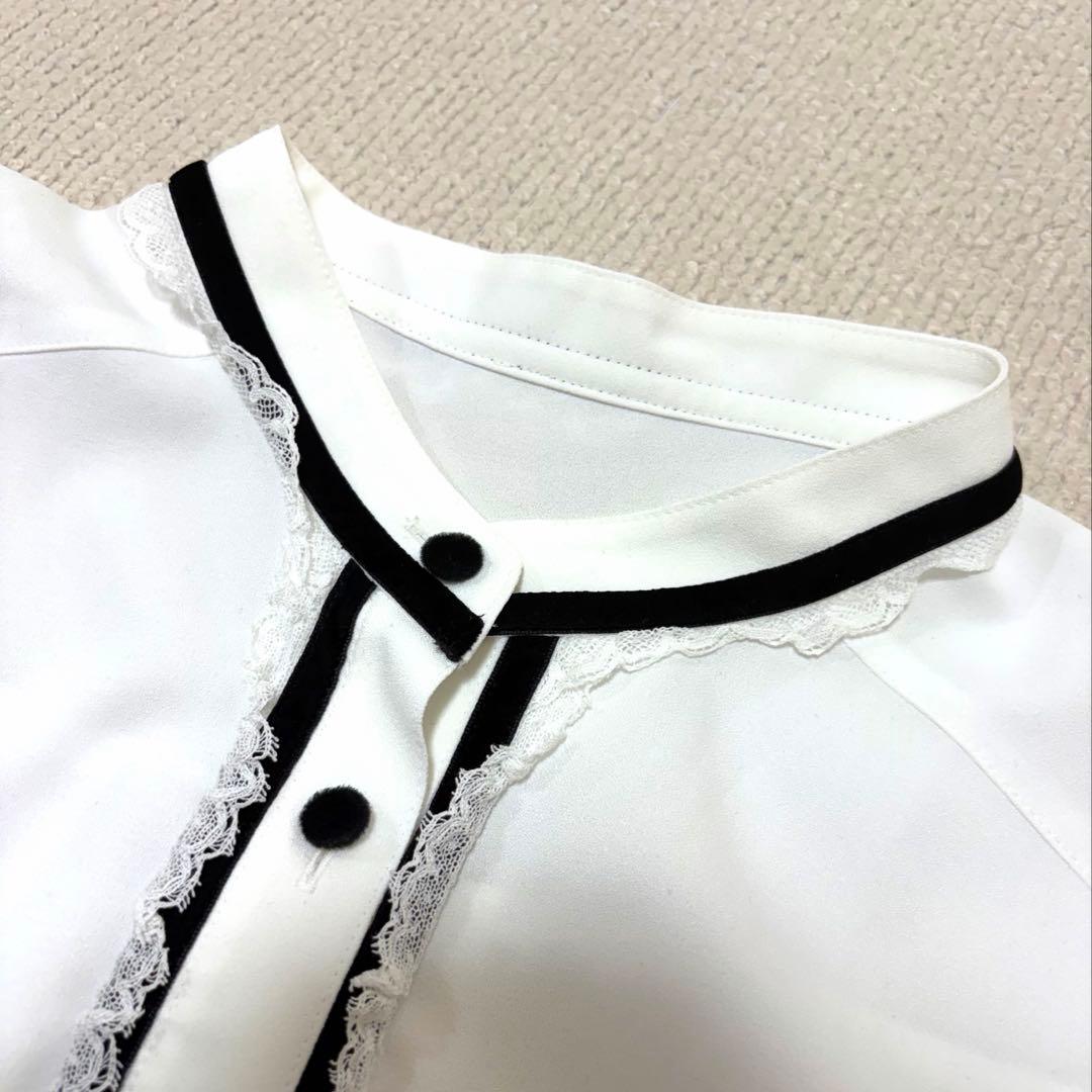 René ルネ レース付き ブラウス 38 ホワイト 5141010