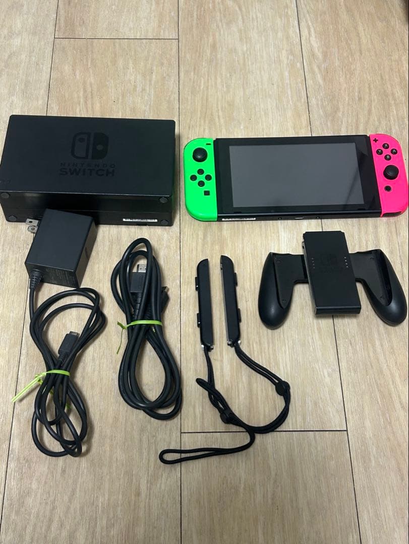 Nintendo Switch ニンテンドースイッチ本体GRN/PNK 箱無し