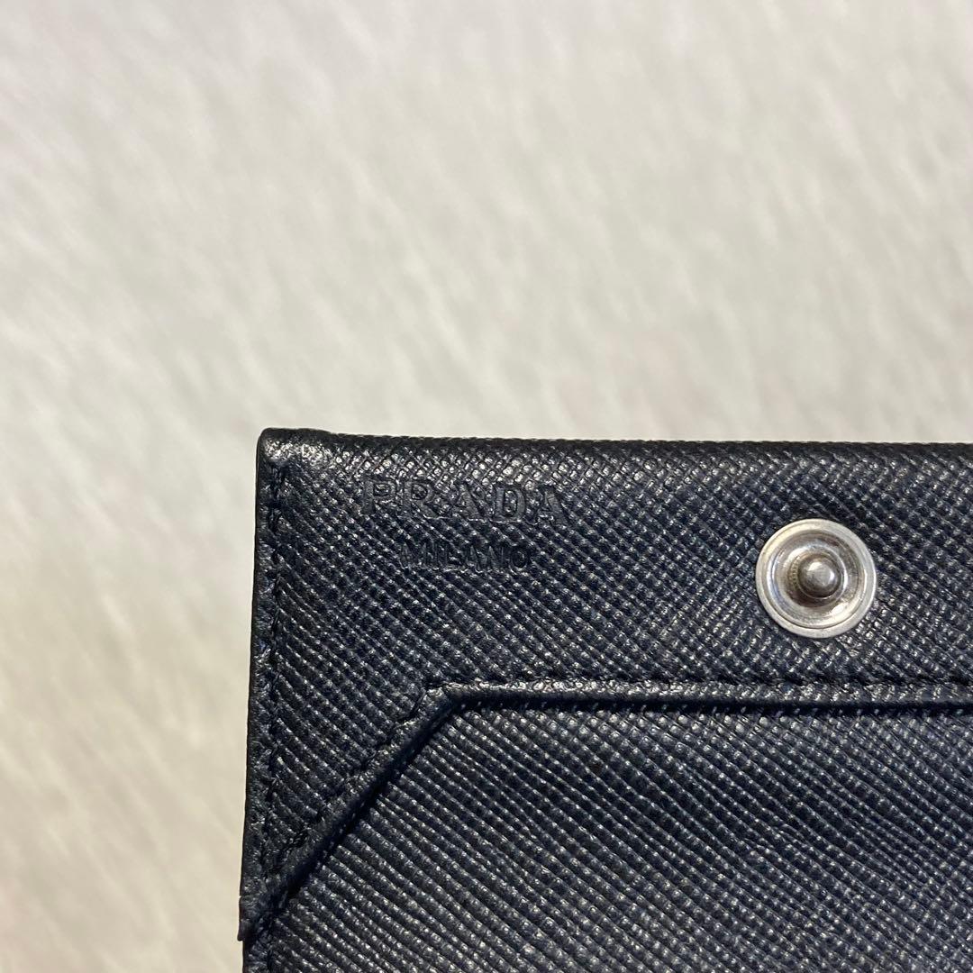 最終価格　美品　PRADA プラダ　小銭入れ　ケース　黒　ブラック　レザ