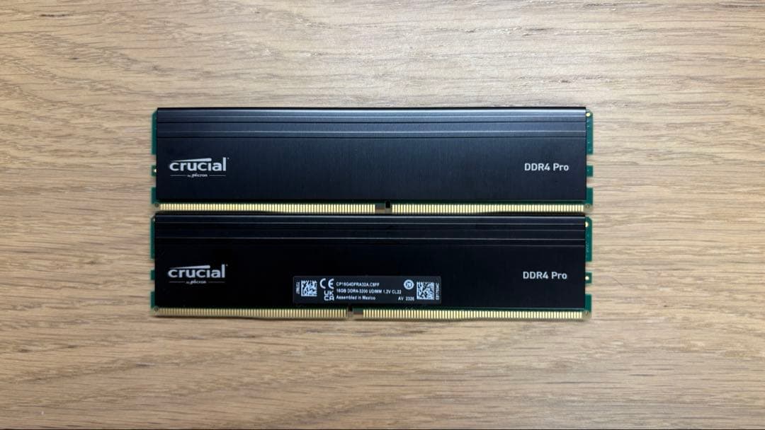メモリー Crucial DDR4 pro 3200 16x2 32GB