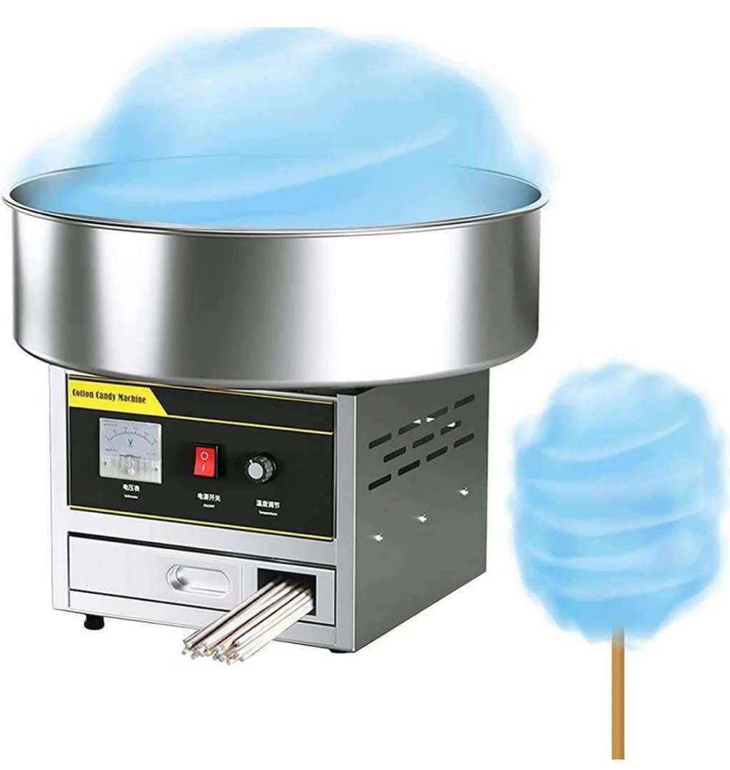 特価わたがし製造機 わたあめ機 1200Wステンレス鋼 綿菓子製造機 銀