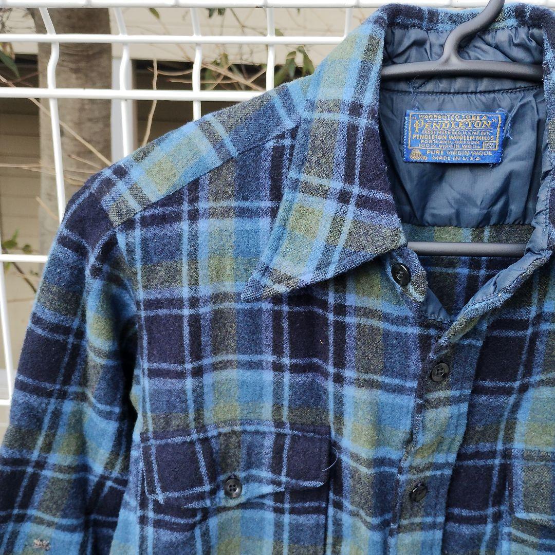 キ*ル様 Pendleton ウール 長袖シャツ カリフォルニアサーフ配色チェッ