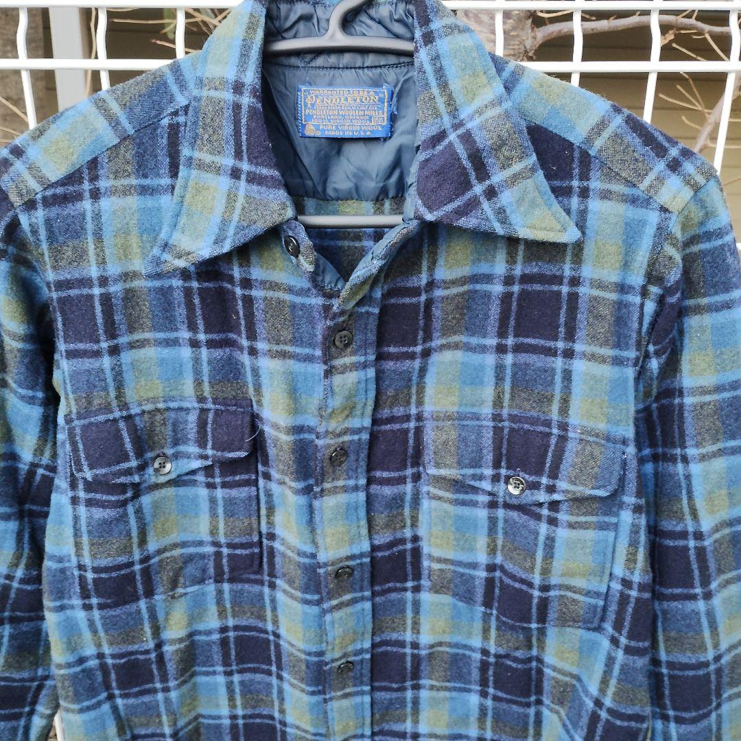 キ*ル様 Pendleton ウール 長袖シャツ カリフォルニアサーフ配色チェッ
