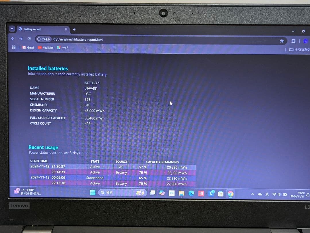 その他 ThinkPad L390 i5-8265U