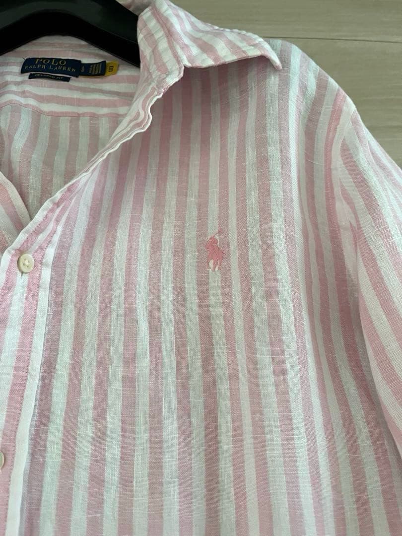 POLO RALPH LAUREN(ポロラルフローレン)：リネンシャツボーダー麻