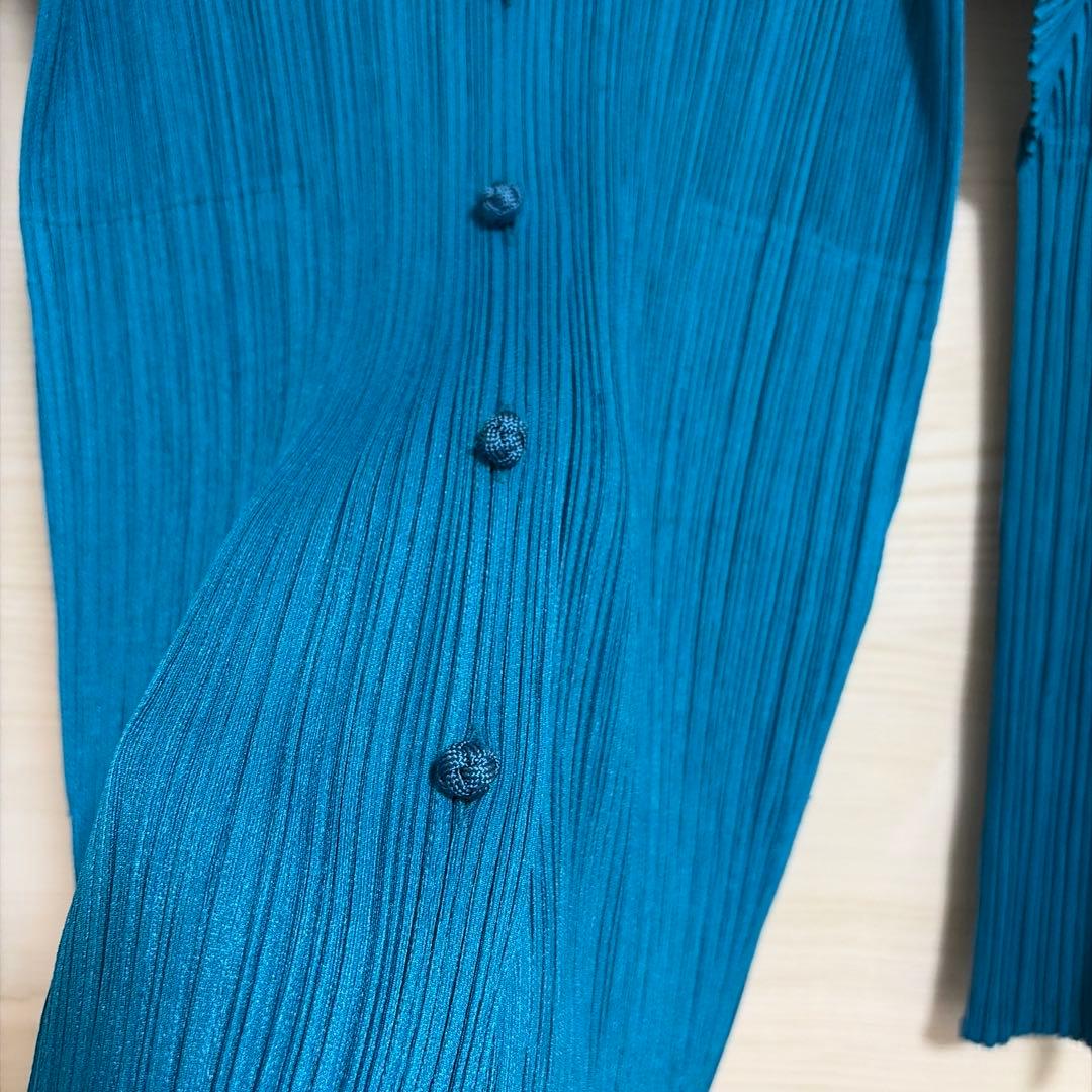 プリーツプリーズ　オリエンタル　モード　マオカラー　トップス　希少デザイン