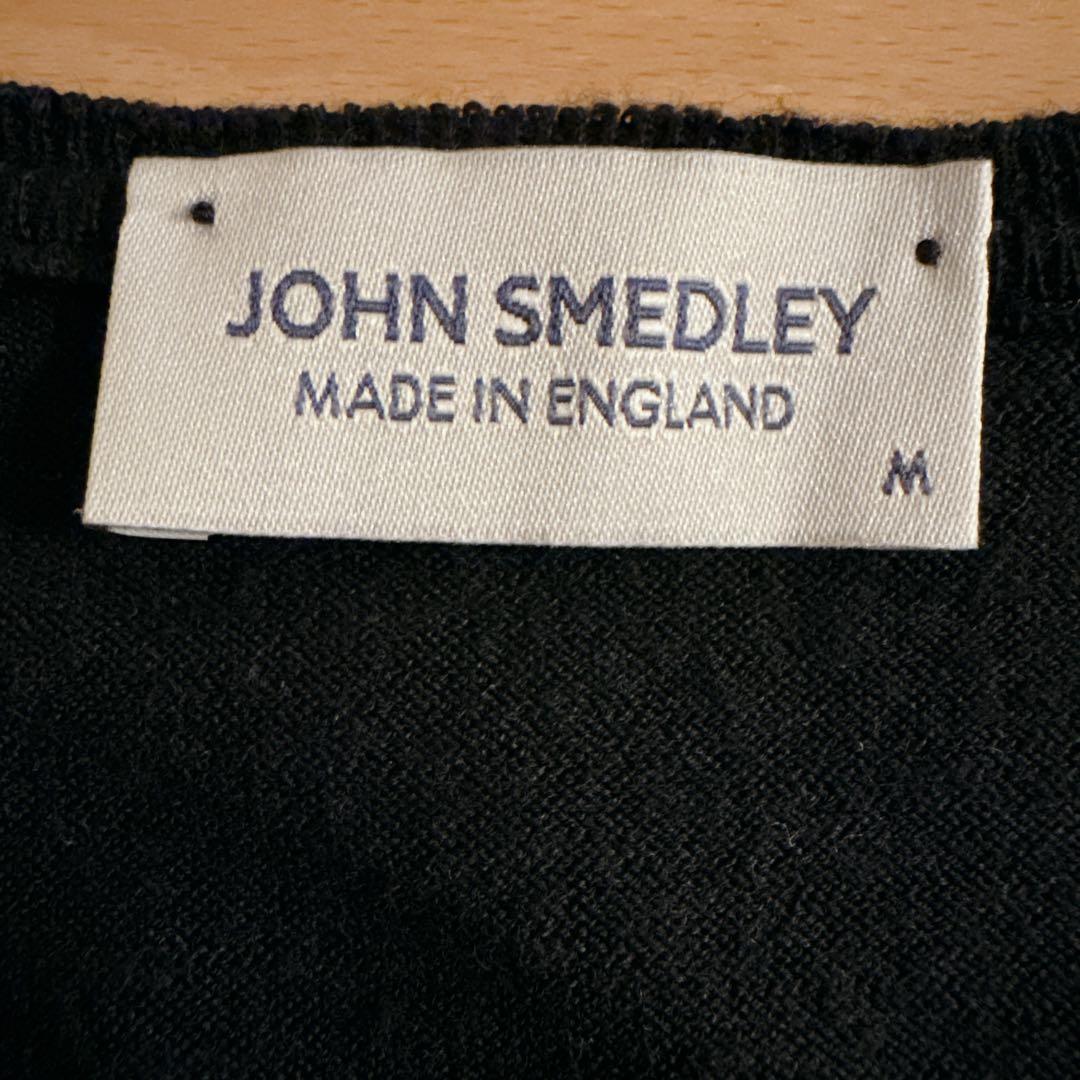 【逸品】ジョンスメドレー ハイゲージエクストラファインウールニット 黒/英国M