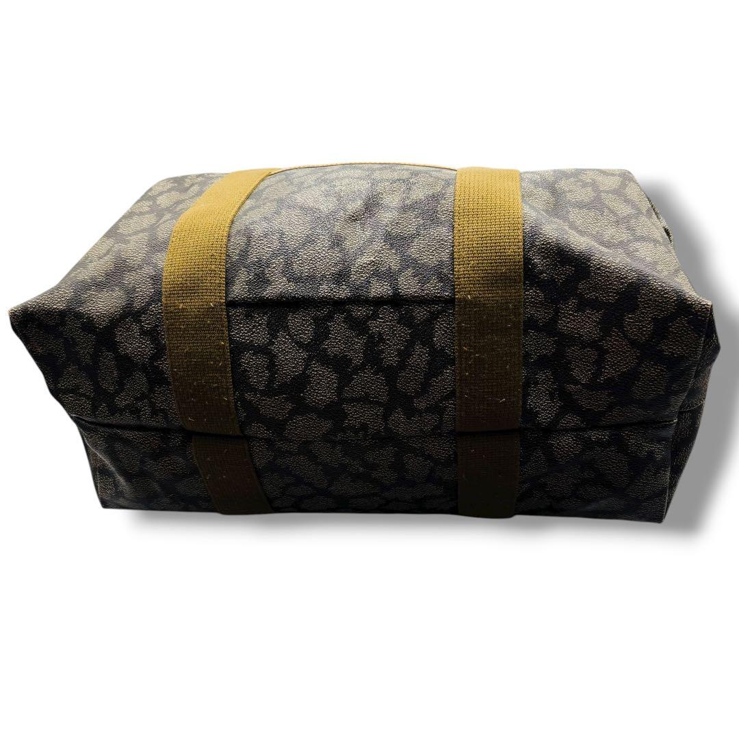 YSL ボストンバッグ ジラフ柄 キャンバス×レザー 軽量 旅行 通勤 通学