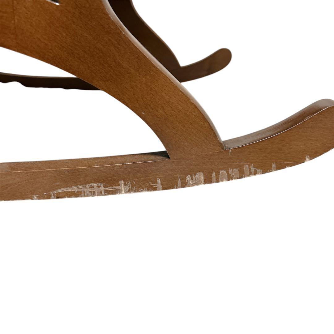 【希少】 ファシオシルバーノ ロッキングチェア 木製 レザー 椅子