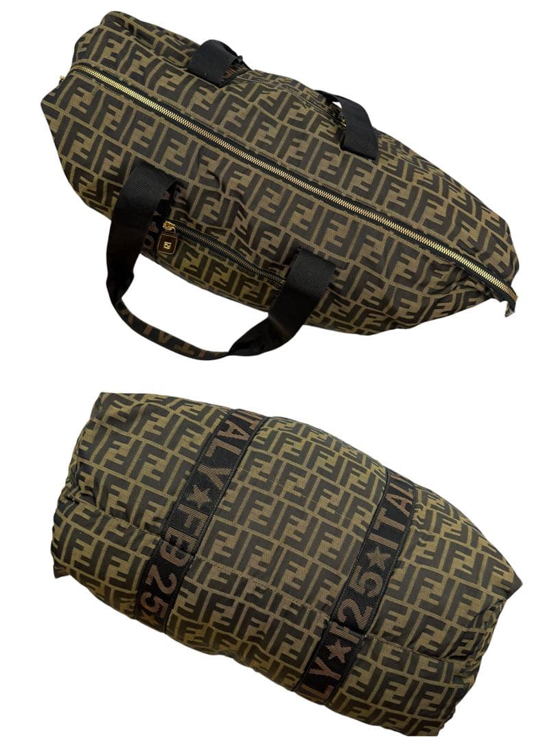 【超特大・訳あり】FENDI フェンディ ボストンバッグ ズッカ柄 キャンバス