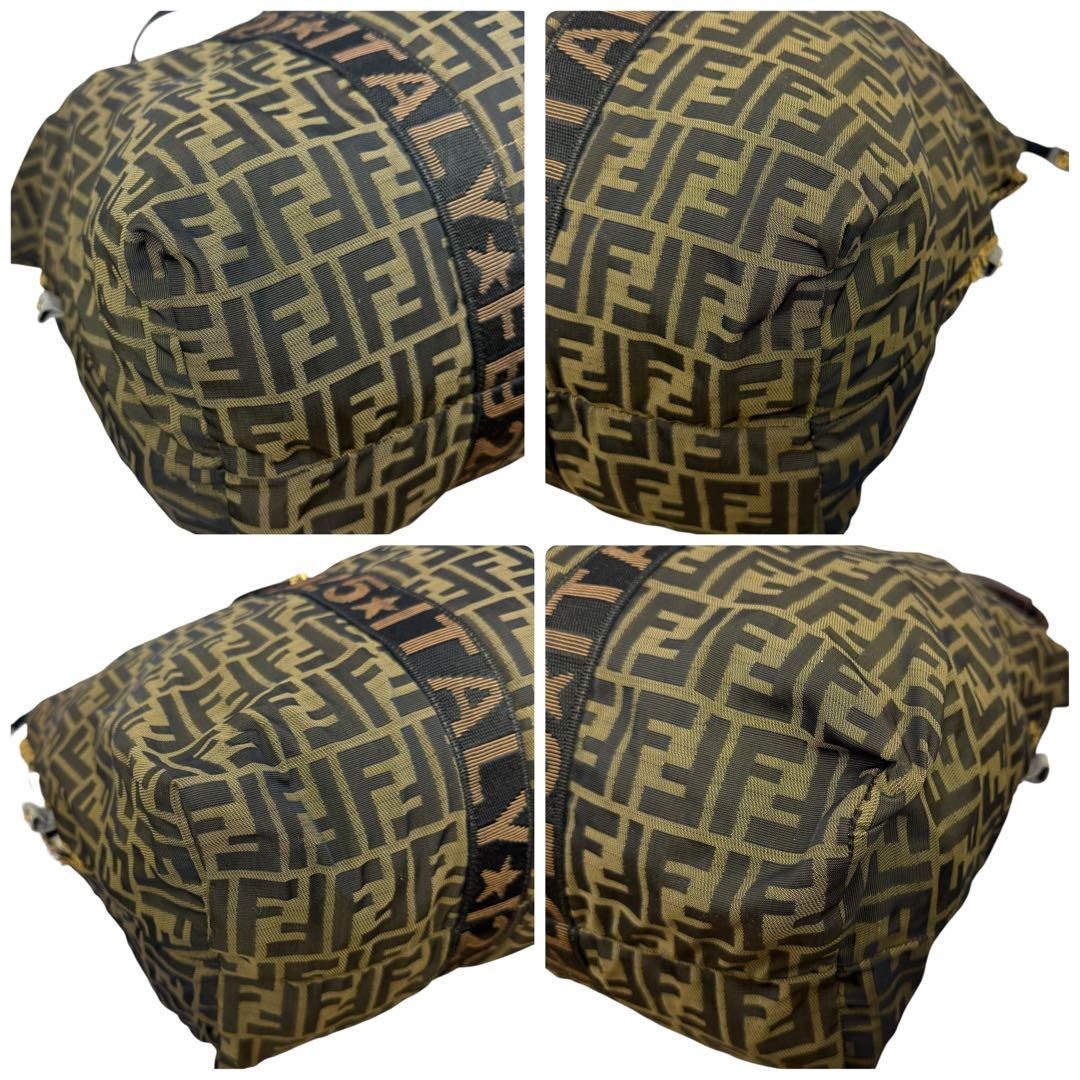 【超特大・訳あり】FENDI フェンディ ボストンバッグ ズッカ柄 キャンバス