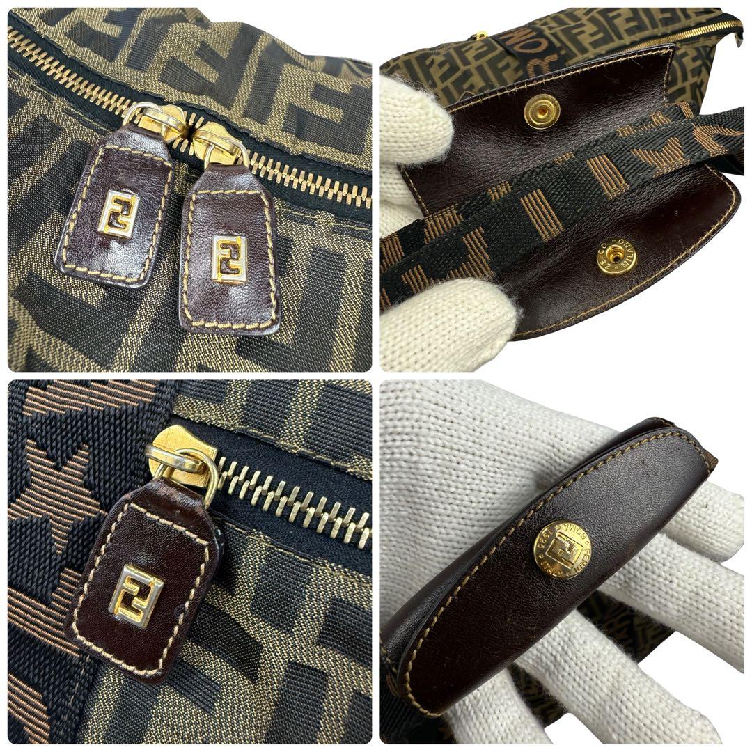 【超特大・訳あり】FENDI フェンディ ボストンバッグ ズッカ柄 キャンバス