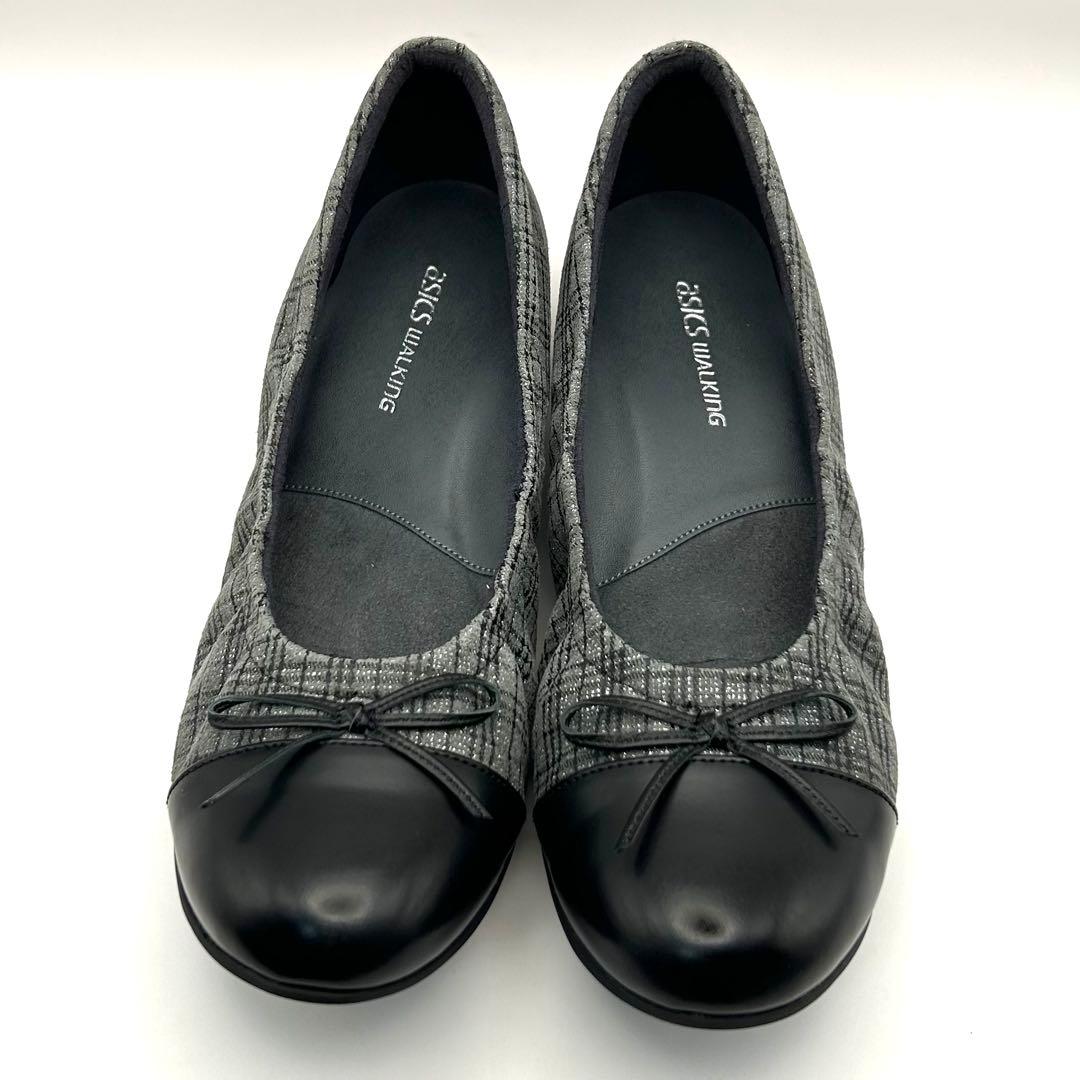 未使用級✨ ASICS WALKING 【25㎝EE】 バレエシューズ グレー