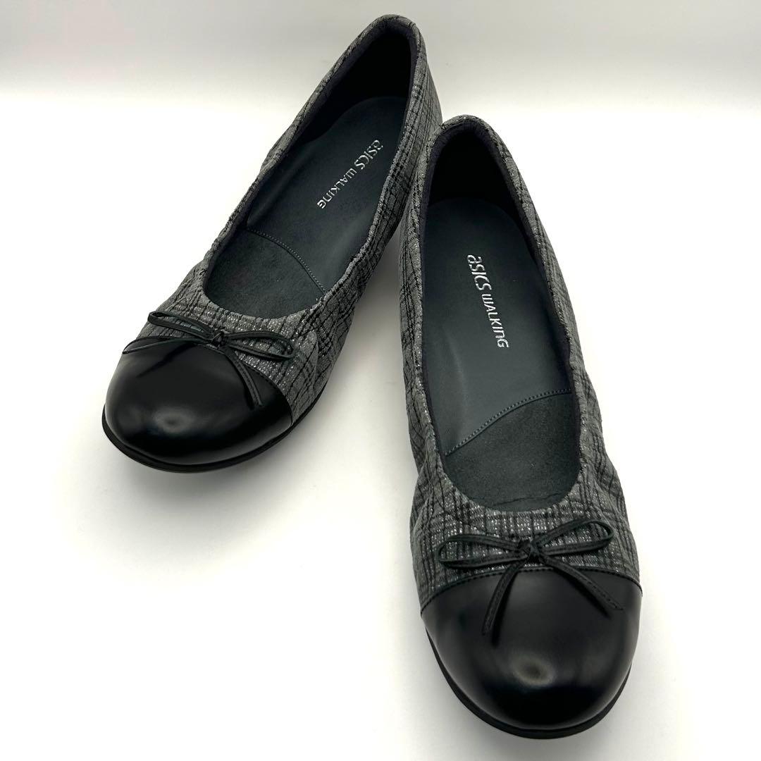 未使用級✨ ASICS WALKING 【25㎝EE】 バレエシューズ グレー